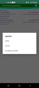 Orçamento Segurança Eletrônica screenshot 1