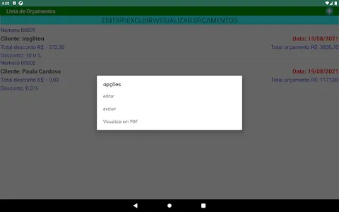 Orçamento Segurança Eletrônica screenshot 17