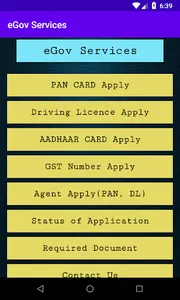 eGov Services (PAN card & Driv screenshot 1