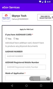 eGov Services (PAN card & Driv screenshot 2