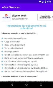 eGov Services (PAN card & Driv screenshot 7