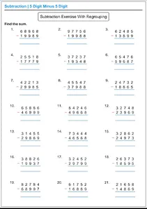 Math Long Subtraction Pro screenshot 15