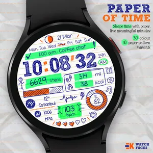 Paper of Time - Watch Face screenshot 1