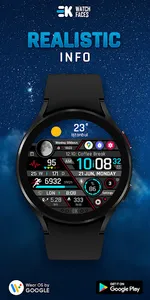 Realistic Info - Watch Face screenshot 0