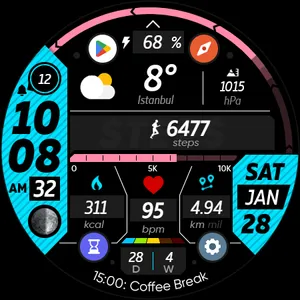 Sports Clock - Watch Face screenshot 28