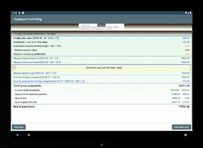 Endabrechnung Lohnzettel screenshot 15