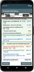Endabrechnung Lohnzettel screenshot 2