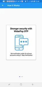 Widerpay otp app screenshot 1