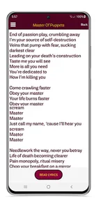 Metallica Lyrics & Wallpapers screenshot 24