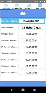 Gebelik Yaşı Hesaplayıcı screenshot 0