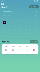 TracKcal - track your calories screenshot 0