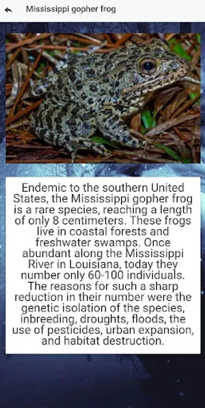Endangered animal species screenshot 0