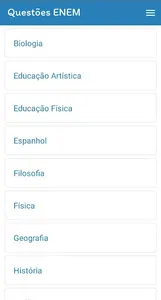 Questões ENEM screenshot 0