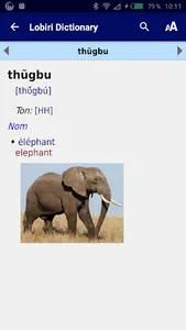 Lobiri doctionary screenshot 1