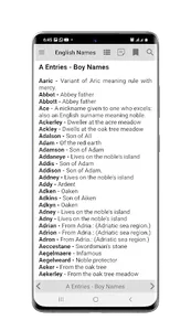 English Names and Meanings screenshot 1