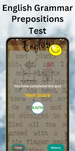 English Prepositions Test - V1 screenshot 17