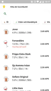 APK - Alkohol Per Krona screenshot 3