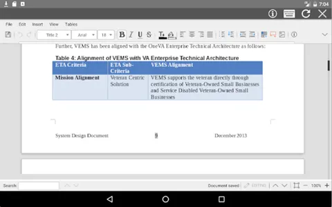 AndrOffice editor DOC XLS PPT screenshot 4