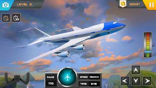 Flight simulator airplane game screenshot 6