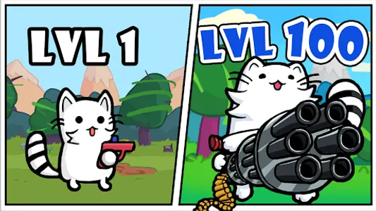 Cat shoot war: offline games screenshot 0