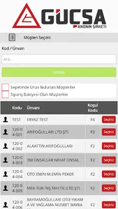 Güçsa Otomotiv B2B screenshot 1