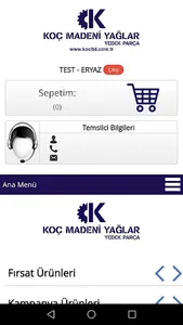 Koç Madeni Yağlar B2B screenshot 0