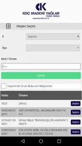 Koç Madeni Yağlar B2B screenshot 1