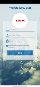 Yak Otomotiv B2B screenshot 1