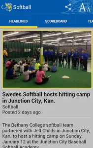 Bethany College Swedes screenshot 1