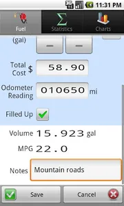 GasLog - Gas Mileage Tracker screenshot 2