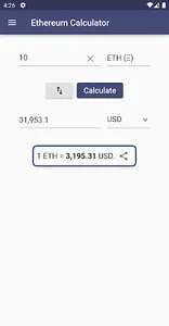 Ethereum Calculator screenshot 1