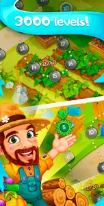 Funny Farm match 3 Puzzle game screenshot 1