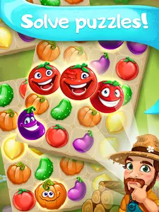 Funny Farm match 3 Puzzle game screenshot 9