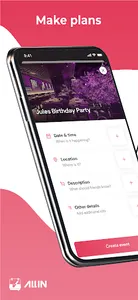 ALL IN - Social event planner screenshot 0