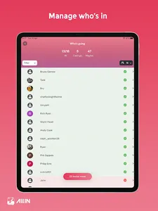ALL IN - Social event planner screenshot 21