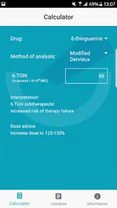 Thiopurine Calculator EN screenshot 1