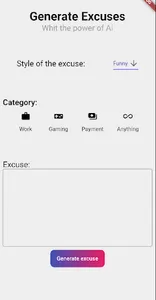 Ai Powered Excuse Generator screenshot 0