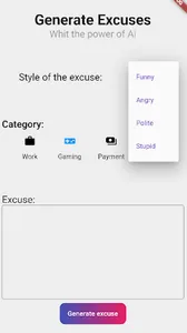 Ai Powered Excuse Generator screenshot 1