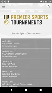 Premier Sports Tournaments screenshot 0