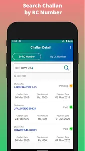 Challan, Vahan,  RTO info: Ind screenshot 2