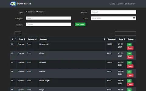 Expensetracker screenshot 1