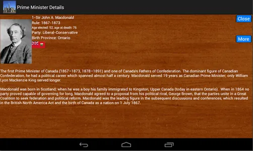 Canadian Prime Ministers screenshot 3