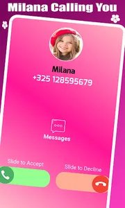 Milana Khametova Fake call & V screenshot 3