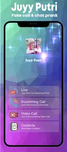 Juyy Putri Fake Call & Video screenshot 0