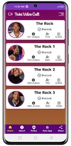 The Rock fake video call screenshot 0