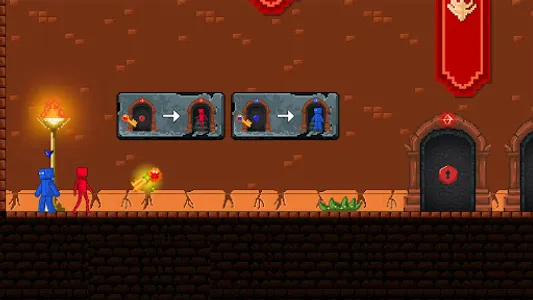 Red Stickman vs Blue Craftman screenshot 0