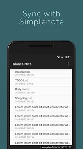 Glance Note for Simplenote screenshot 0