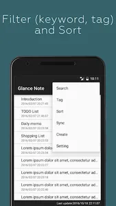 Glance Note for Simplenote screenshot 1