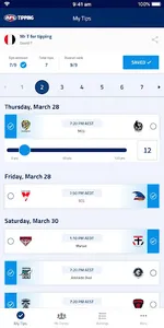 AFL Tipping screenshot 1