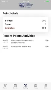 Nova Athletics Student Tickets screenshot 1